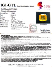 4.03/CT Natural Yellow Sapphire with Govt Lab Certificate-YELSA9U